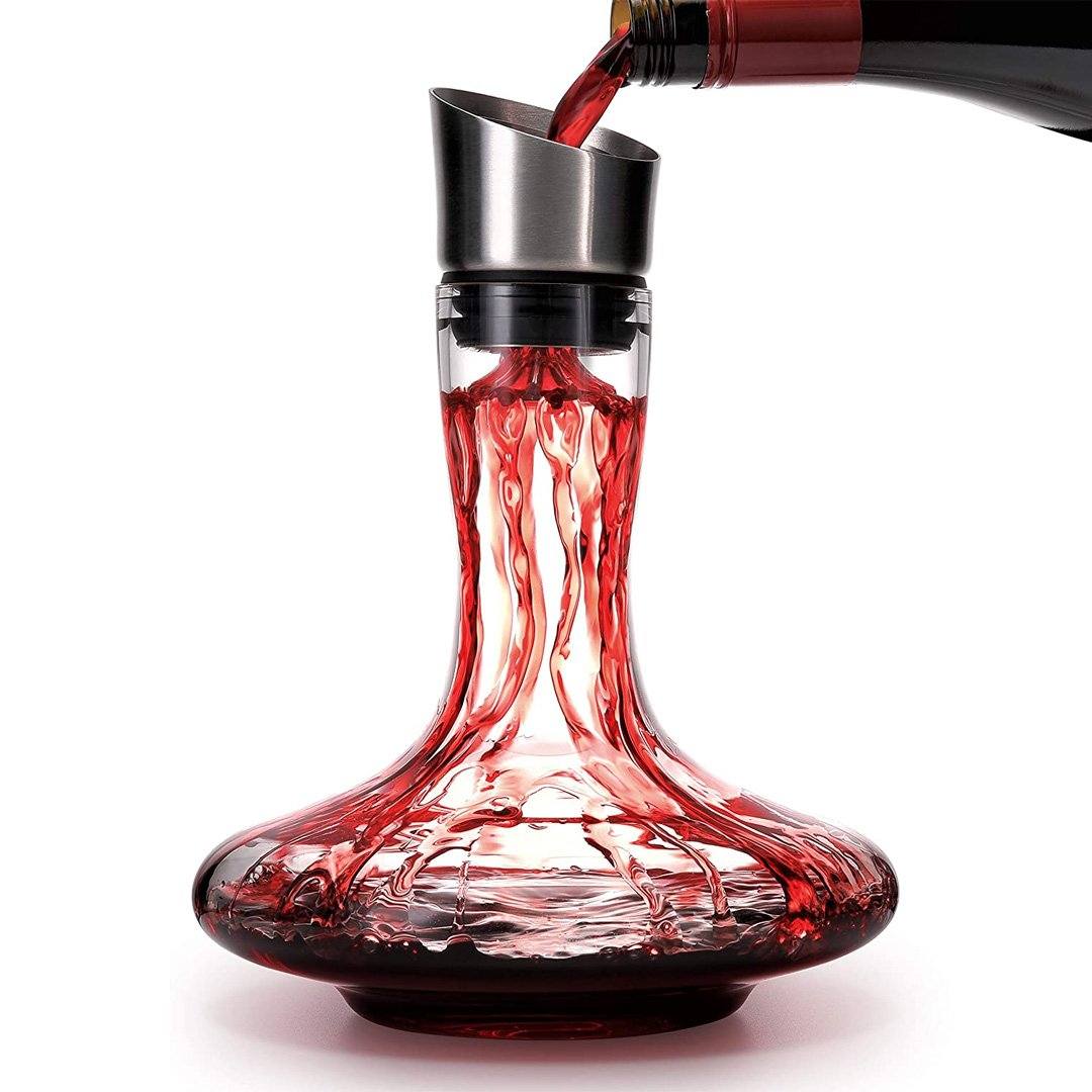 Wine Decanter Built-In Aerator Pourer 750ml Accessories S JUSTSTART 