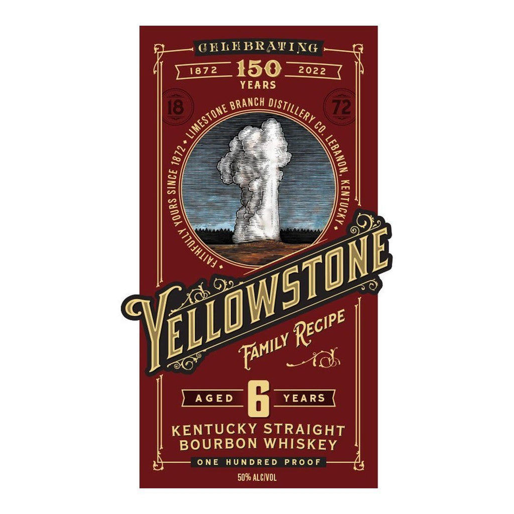 Yellowstone 150 Year Anniversary 6 Year Old Bourbon Kentucky Straight Bourbon Whiskey Yellowstone 
