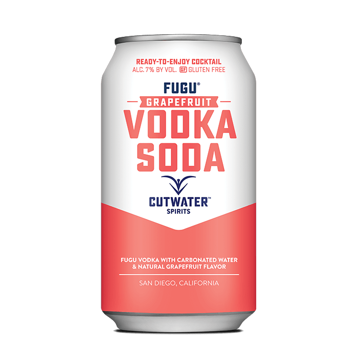 Fugu Grapefruit Vodka Soda (4 Pack - 12 Ounce Cans) Canned Cocktails Cutwater Spirits 