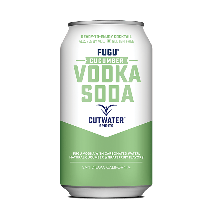 Fugu Cucumber Vodka Soda (4 Pack - 12 Ounce Cans) Canned Cocktails Cutwater Spirits 