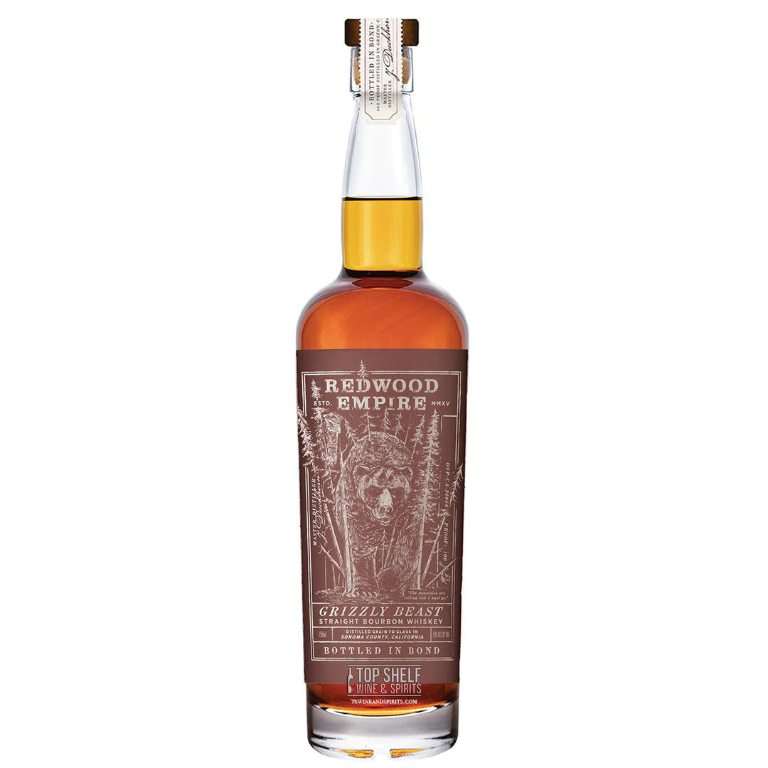 Redwood Empire Grizzly Beast Bourbon Bottled In Bond Straight Bourbon Whiskey Redwood Empire Whiskey 