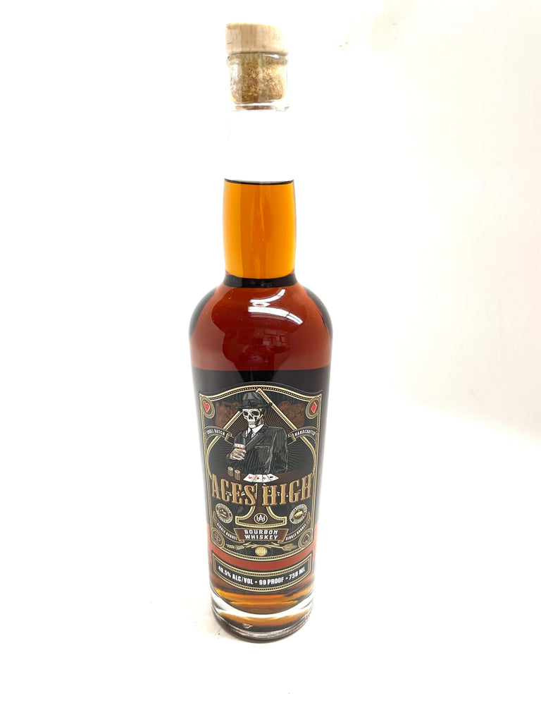 Aces High Small Batch Single Barrel Bourbon 99 Proof Whiskey Ace's High 