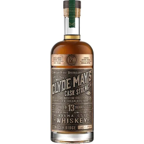 Clyde May’s Cask Strength Alabama Style 13 Years Old Straight Bourbon Whiskey Clyde May's 