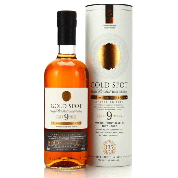 Gold Spot 9 Year Old 135th Anniversary Irish whiskey Spot Whiskey 