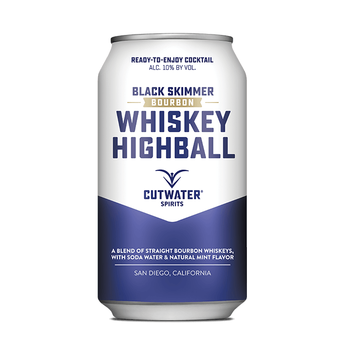 Black Skimmer Whiskey Highball (4 Pack - 12 Ounce Cans) Canned Cocktails Cutwater Spirits 