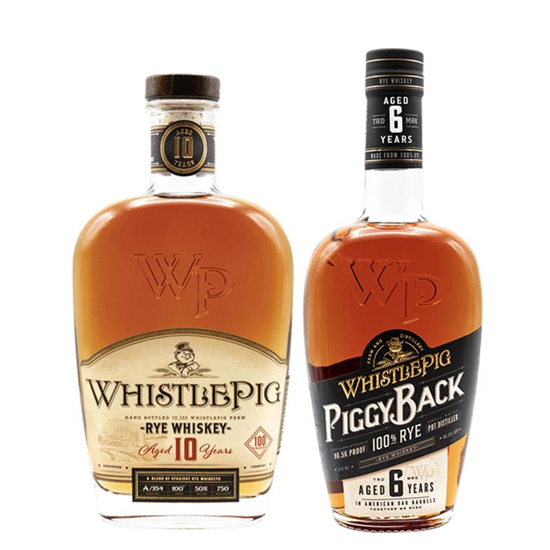 WhistlePig 10 Year + WhistlePig Piggy Back 6 Year Rye WhistlePig 